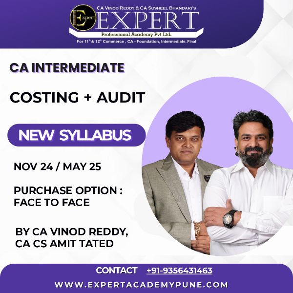 Picture of CA INTERMEDIATE COSTING + AUDIT - NEW SYLLABUS BY CA VINOD REDDY AND CA CS AMIT TATED