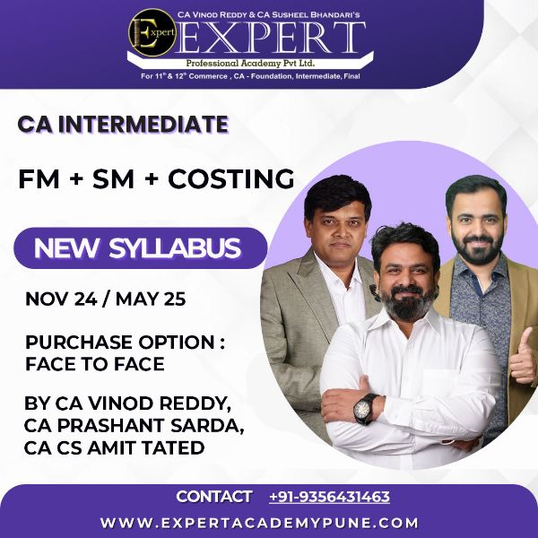 Picture of CA INTERMEDIATE FM +SM+COSTING - NEW SYLLABUS  CA Vinod Reddy , CA Prashant Sarda , CA CS Amit Tated