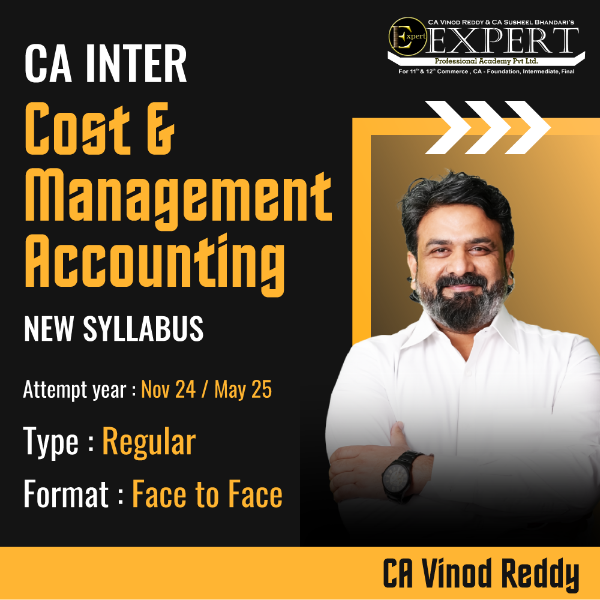 Picture of CA Inter Cost & Management Accounting May & Sep 25 - By CA Vinod Reddy