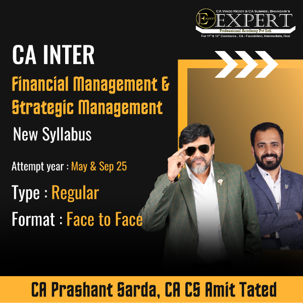 Picture of CA Intermediate Financial Management & Strategic Management May & Sep 25 - By CA Prashant Sarda , CA CS Amit Tated