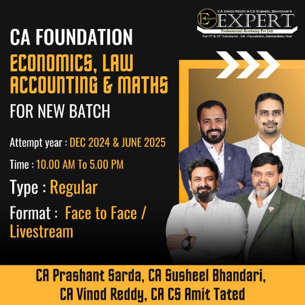 Picture of CA FOUNDATION FOR NEW BATCH -  DECEMBER 2024  & JUNE 2025