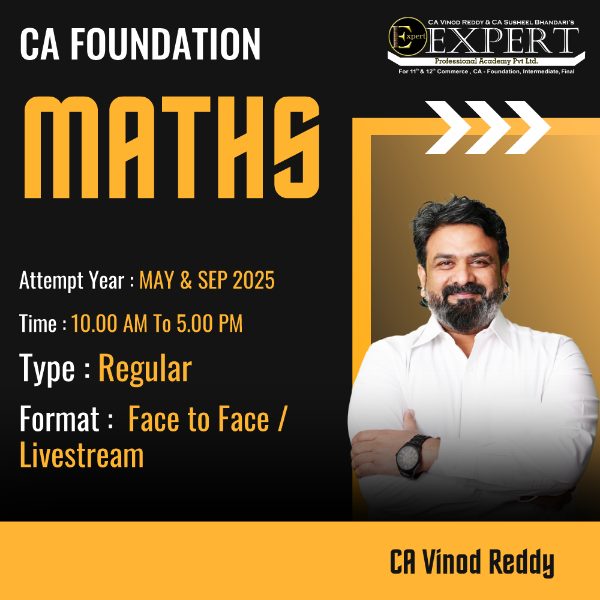 Picture of CA FOUNDATION MATHS FOR MAY & SEPTEMBER 2025 EXAMS